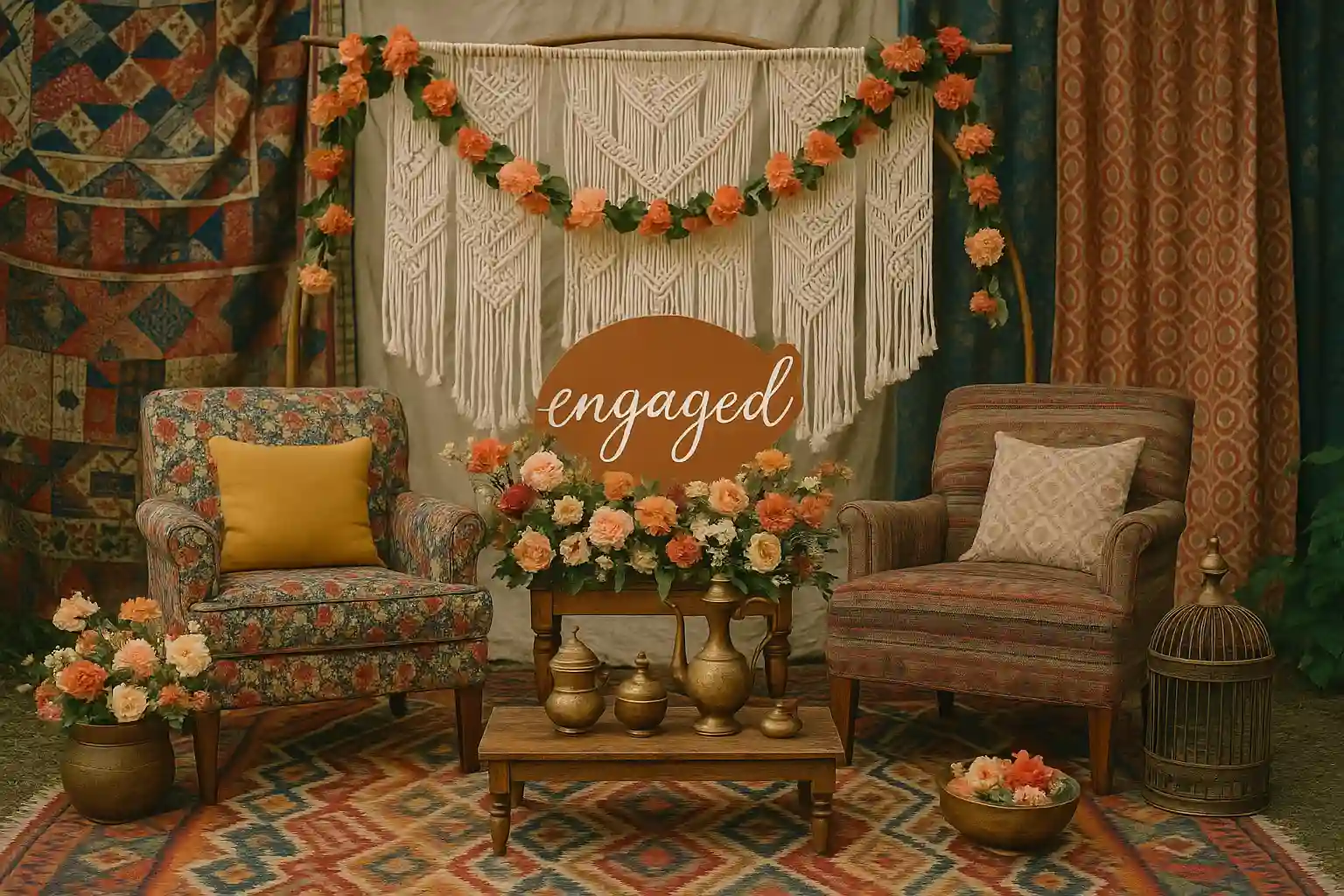 20 Simple Low Budget Engagement Stage Decoration Ideas for Your Special Day 10