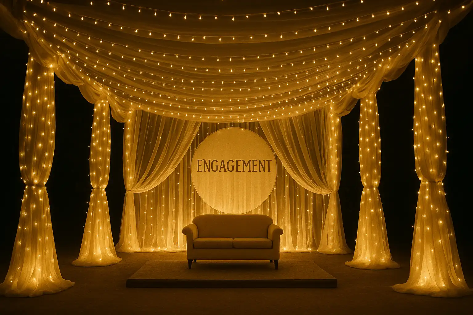 20 Simple Low Budget Engagement Stage Decoration Ideas for Your Special Day 15