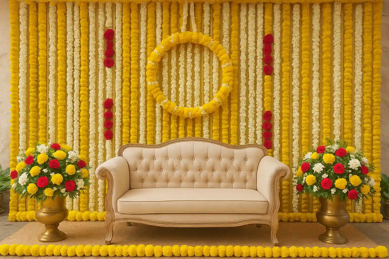 20 Simple Low Budget Engagement Stage Decoration Ideas for Your Special Day 18