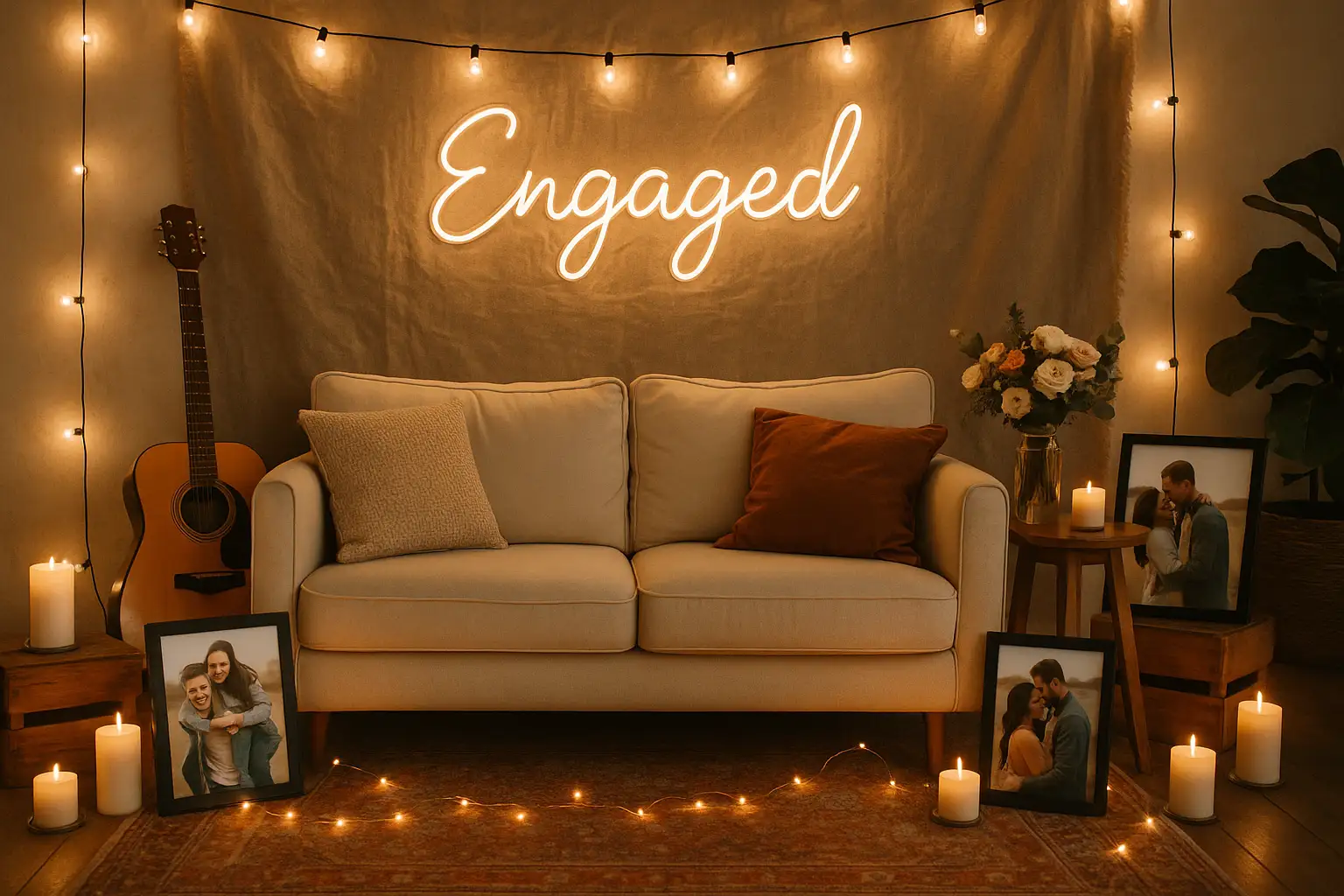 20 Simple Low Budget Engagement Stage Decoration Ideas for Your Special Day 19