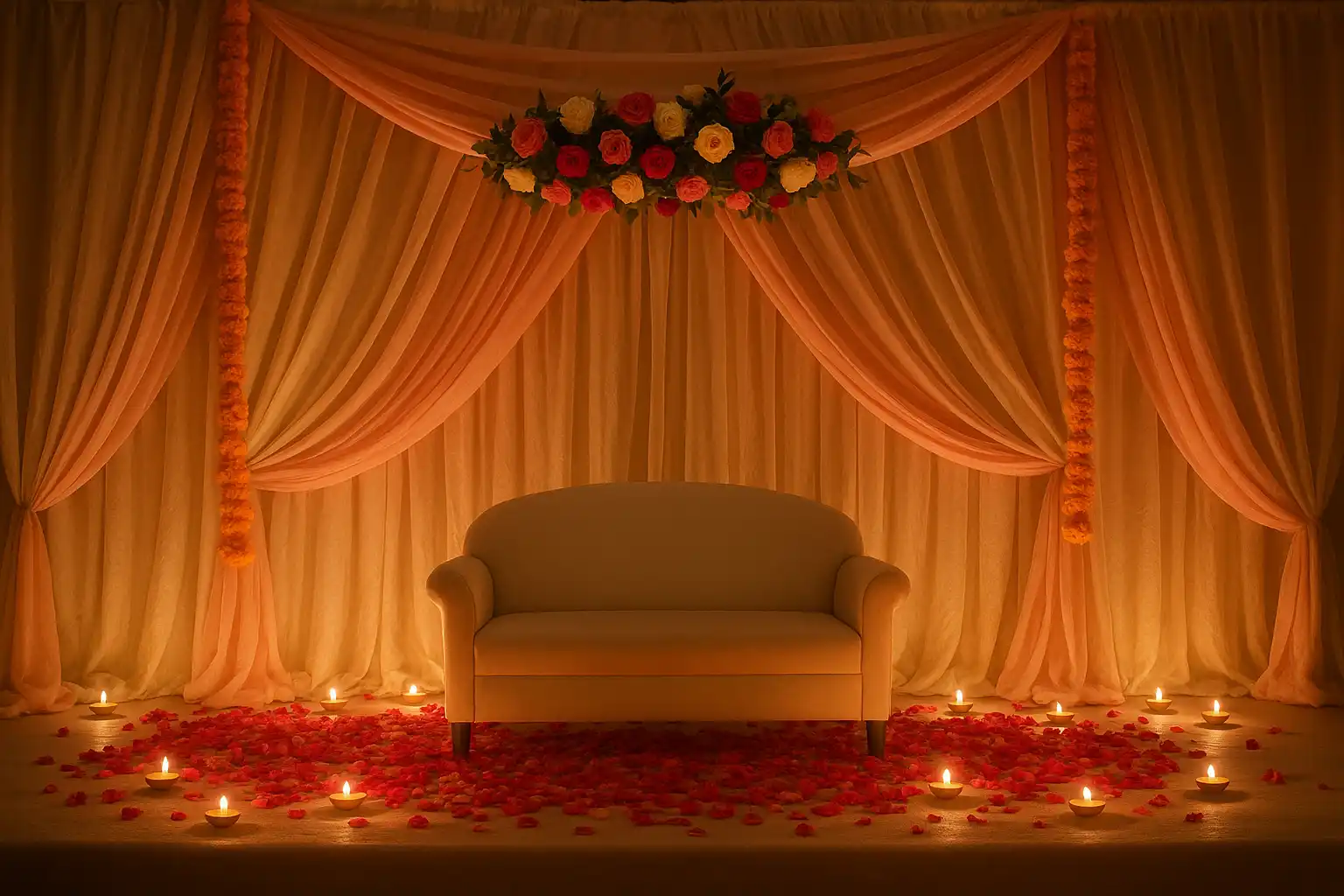 20 Simple Low Budget Engagement Stage Decoration Ideas for Your Special Day 2