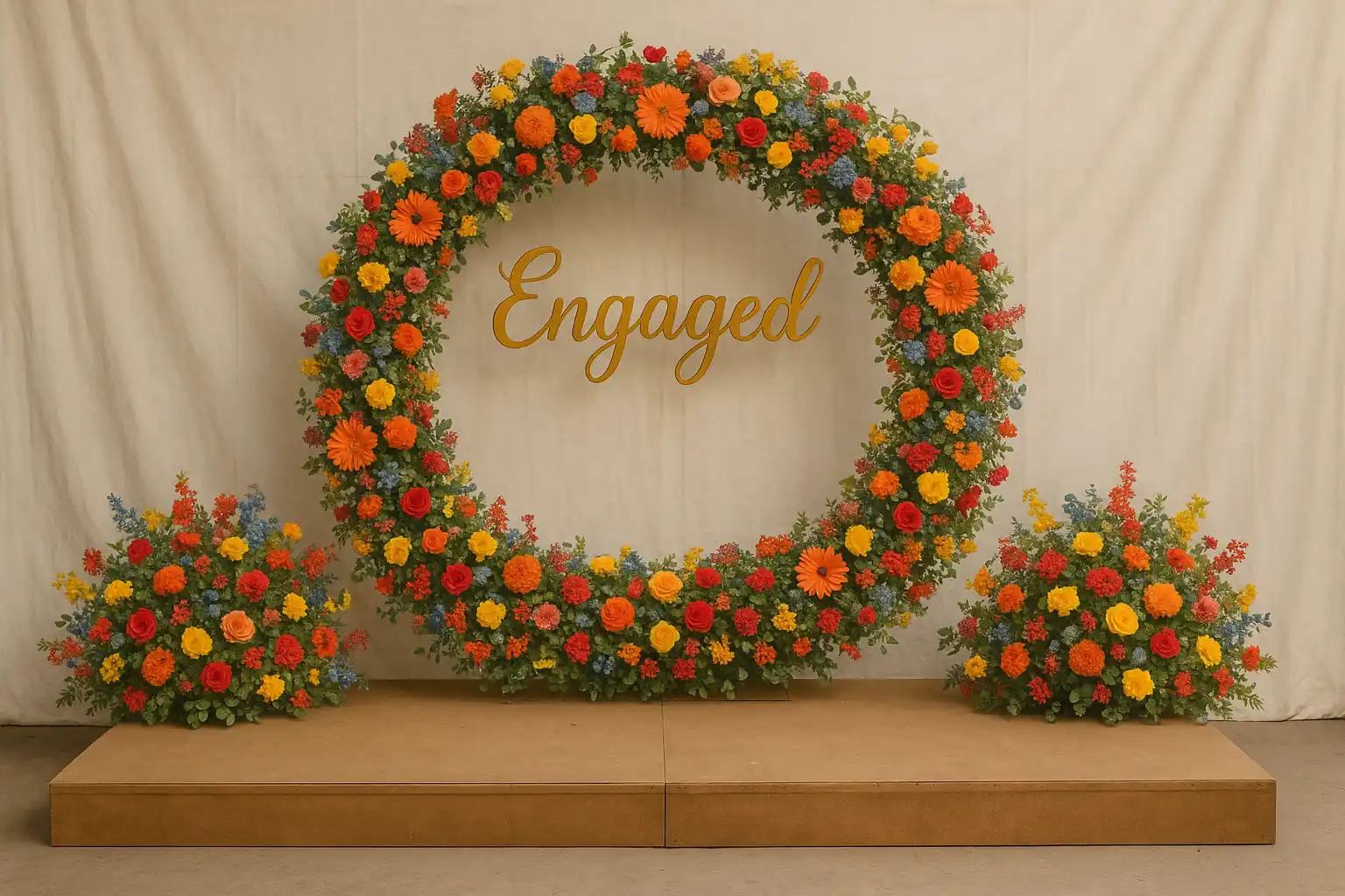 20 Simple Low Budget Engagement Stage Decoration Ideas for Your Special Day 4
