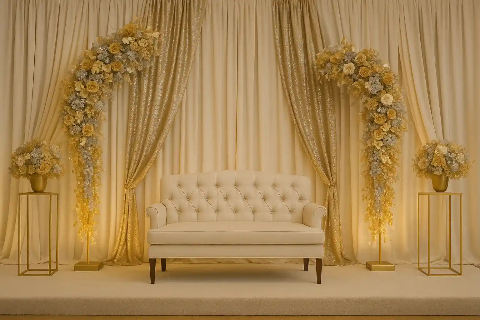 20 Simple Low Budget Engagement Stage Decoration Ideas for Your Special Day 9