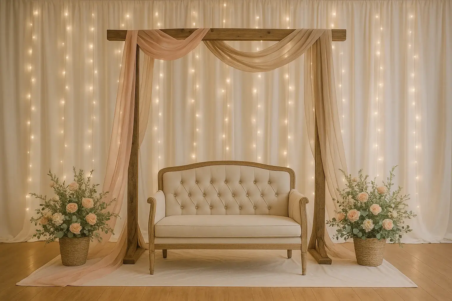 Low budget engagement stage decoration